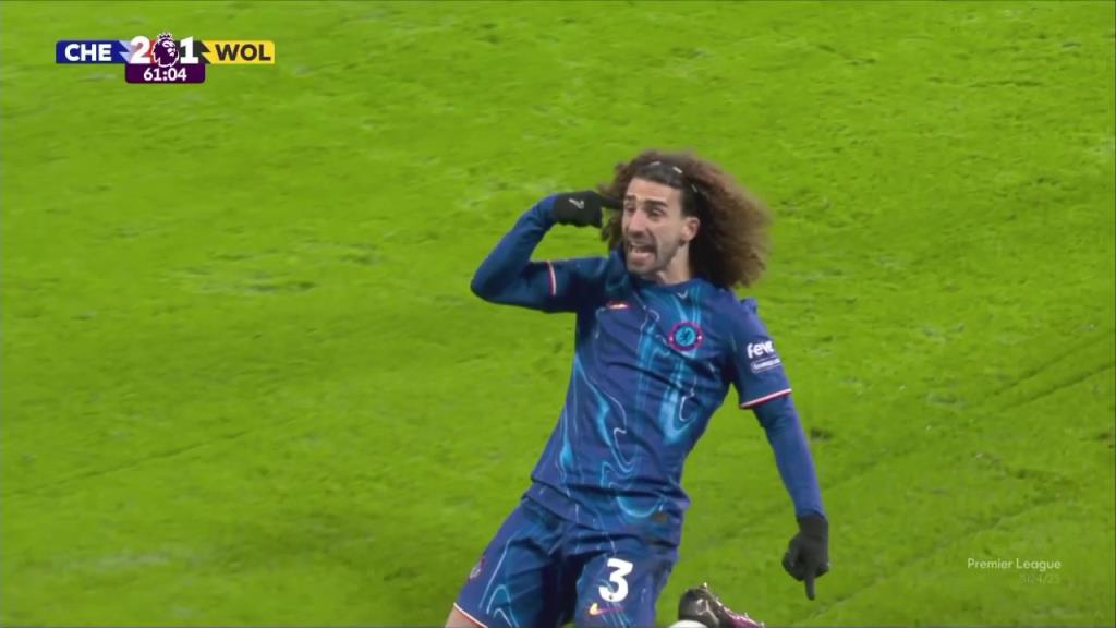 切爾西2-1再次領先！霍爾頭球擺渡庫庫雷利亞破門滑跪慶祝！